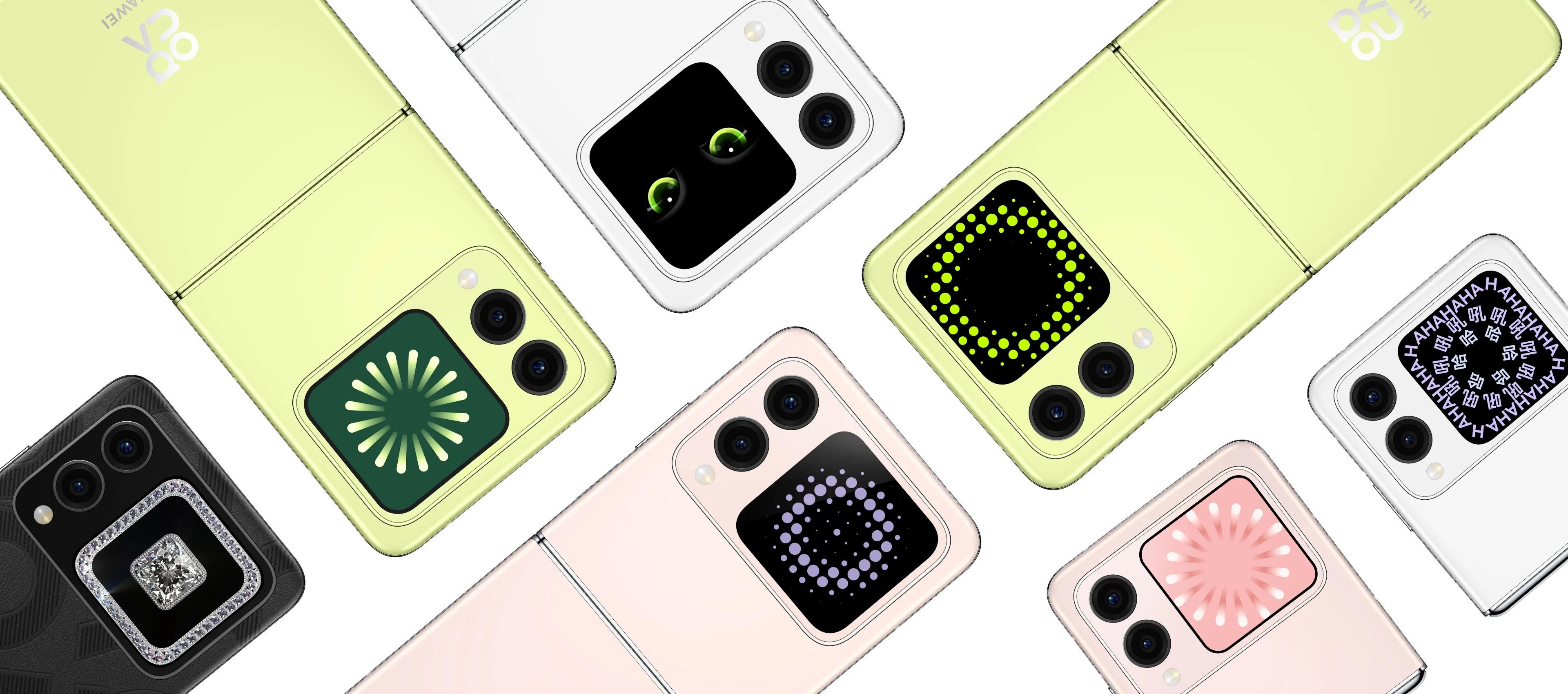 HUAWEI nova Flip的外屏細小,充滿玩味。