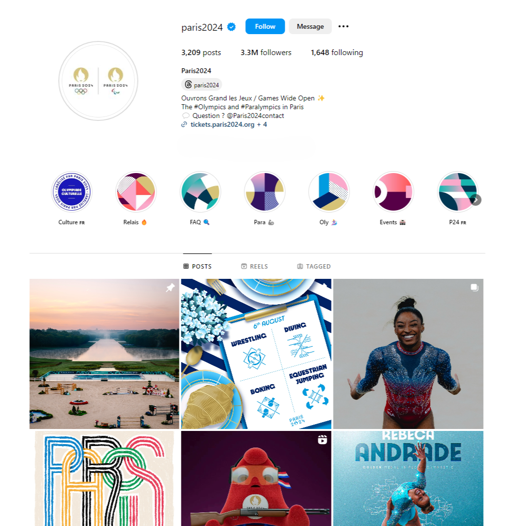 巴黎奧運官方IG。