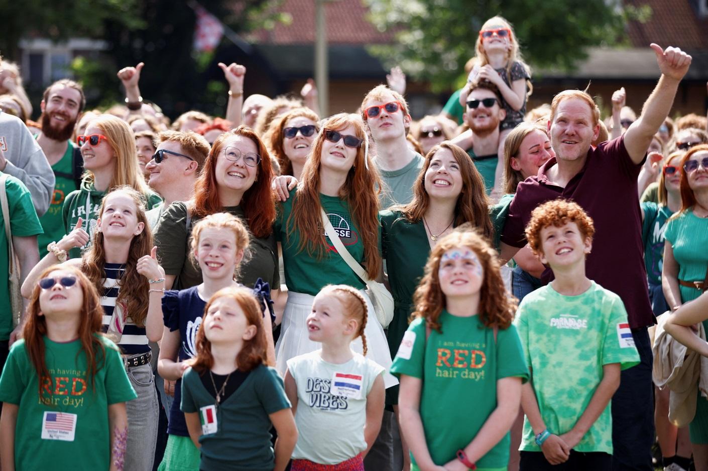 參加者都是天生紅髮。(路透社)