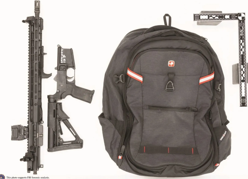 聯邦調查局公布槍手克魯克斯的裝備。