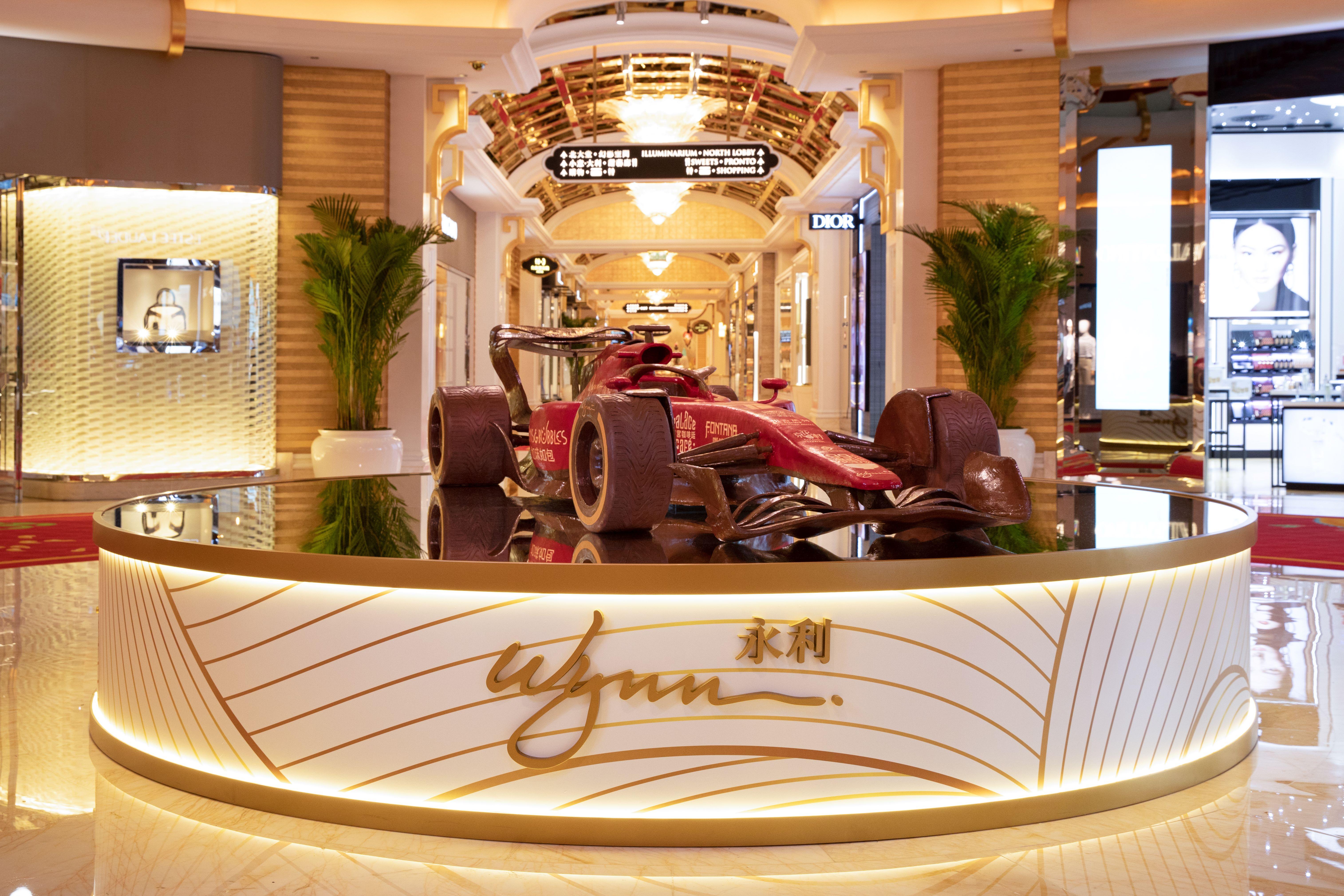 朱古力一級方程式概念賽車模型由獲獎無數的糕點製作藝術家創作。