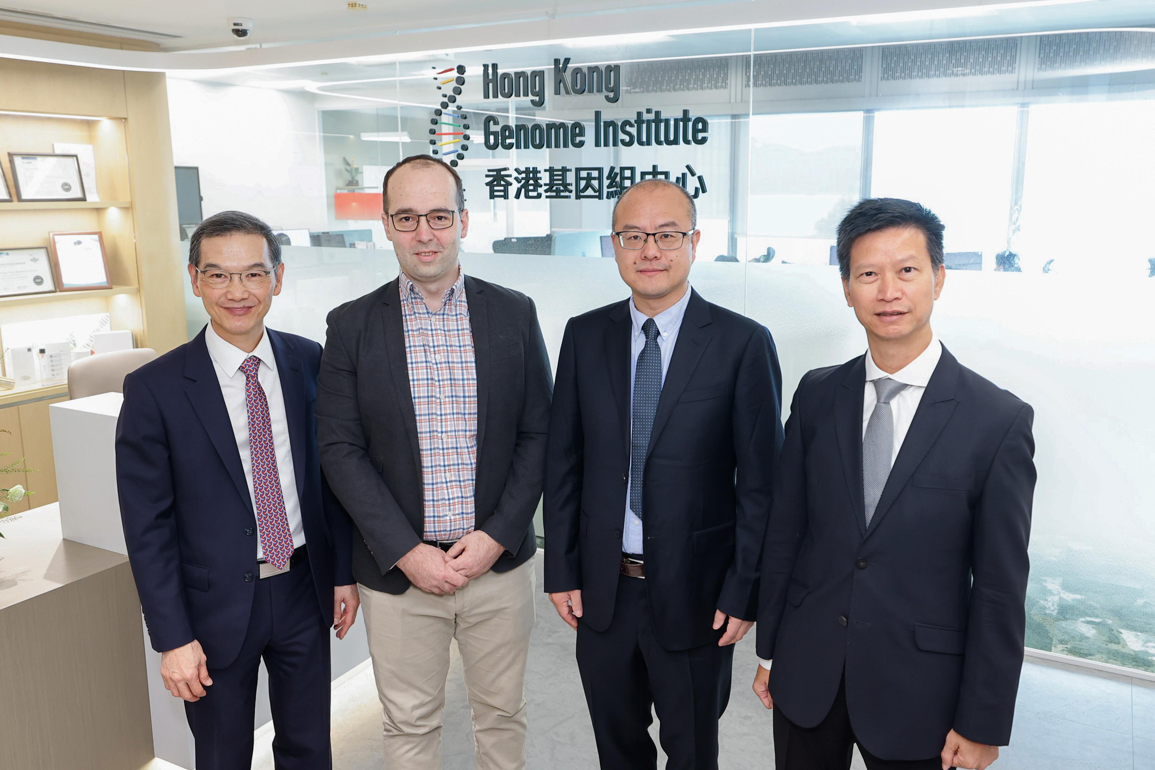 香港基因組中心與阿斯利康就基因組醫學最新發展和醫藥研發進行技術交流。(香港基因組提供)