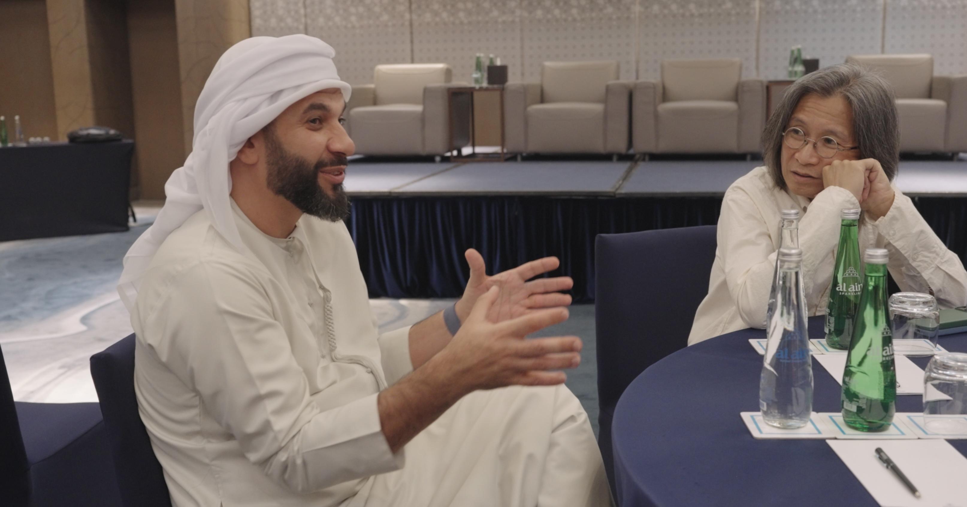 導演陳可辛與阿布扎比電影委員會主席Al Hosani交流