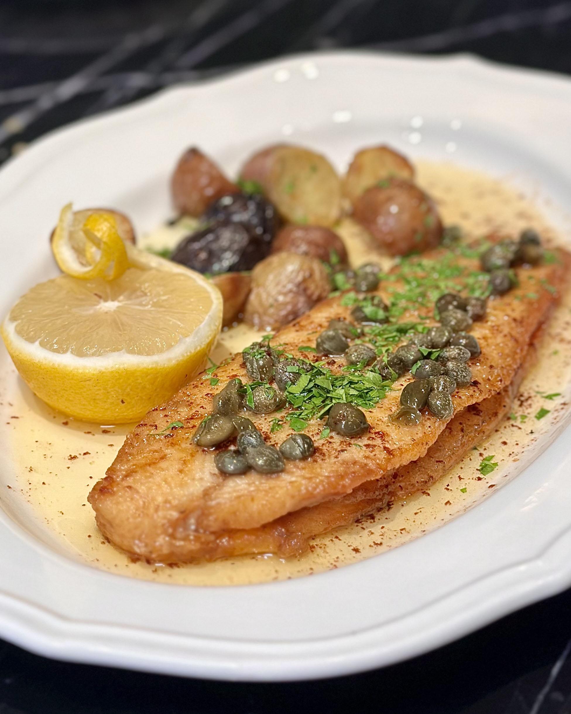 意大利西西里檸檬牛油野生幼鰈魚