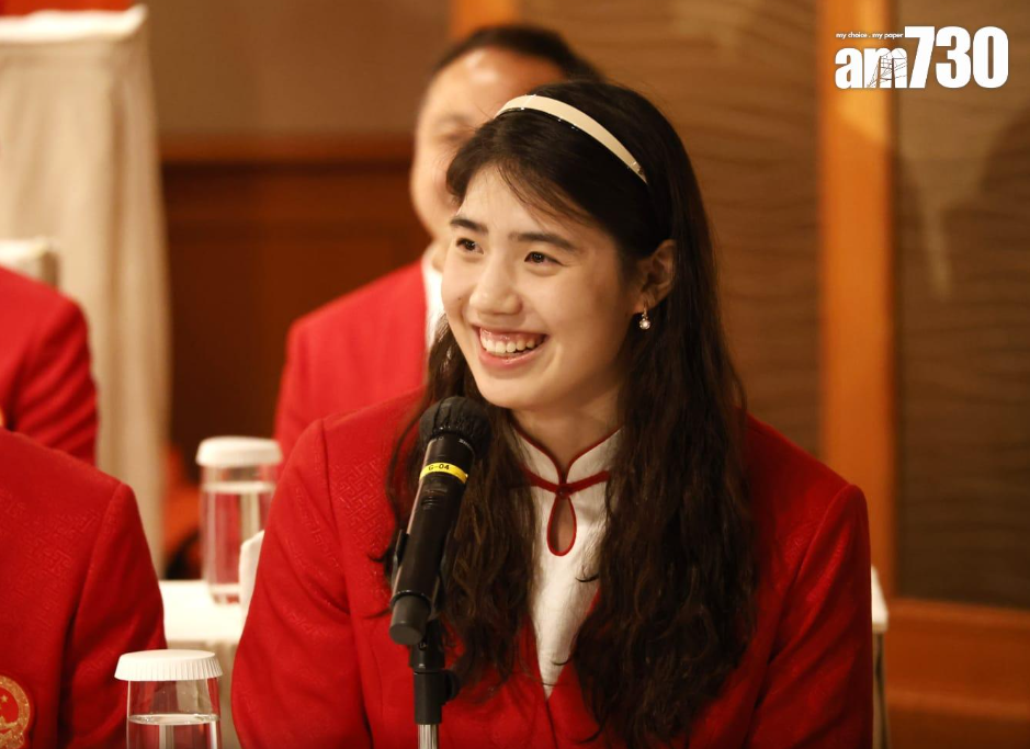 張雨霏早前隨團訪港。(林俊源攝)