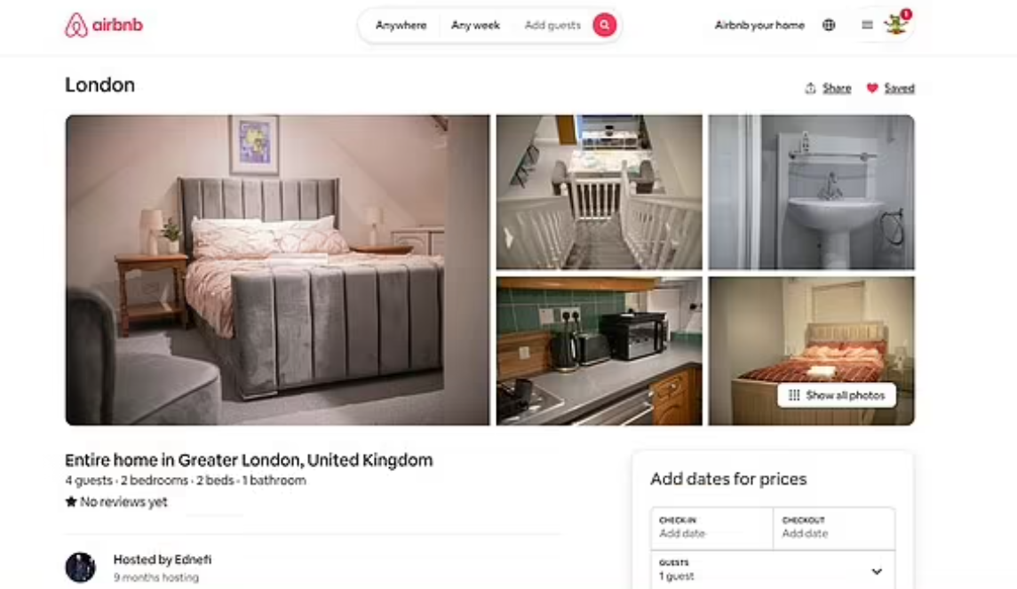 業主的單位被租客更換了傢俬,放在Airbnb上「租上租」。(互聯網)