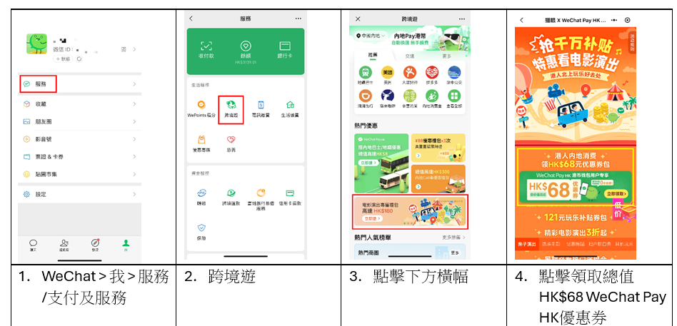 WeChat Pay HK伙內地貓眼娛樂推港人限時優惠|電子支付