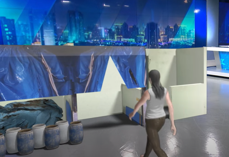 當地電視台以動畫展示事發經過。(互聯網)