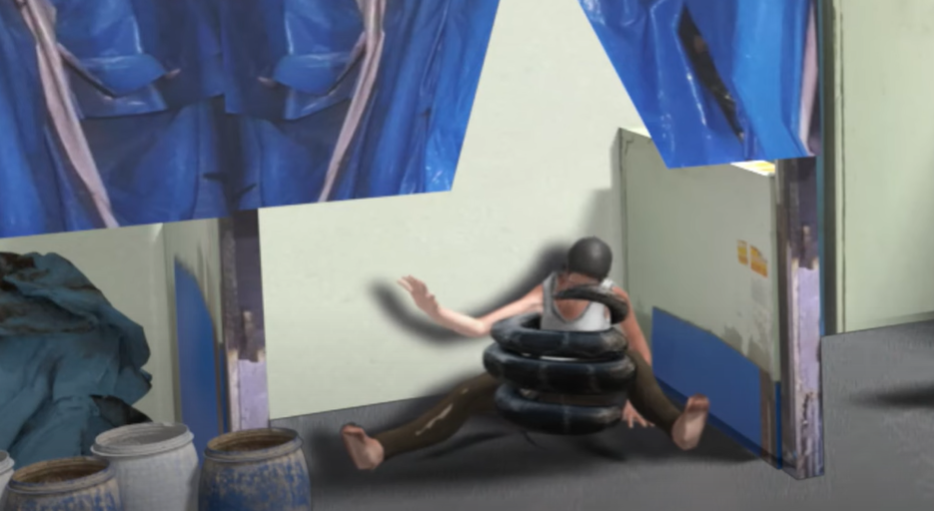 當地電視台以動畫展示事發經過。(互聯網)