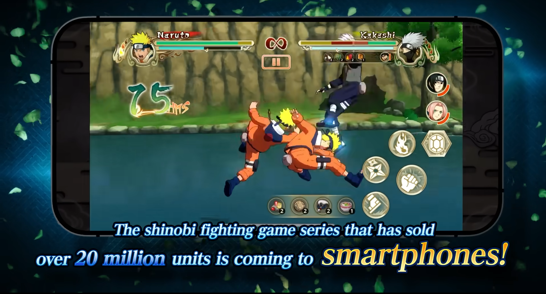 自由對戰模式中,玩家可使用《火影忍者》少年篇中的 25 位角色及 10 位支援角色,享受多樣且震撼的忍術動作對戰。