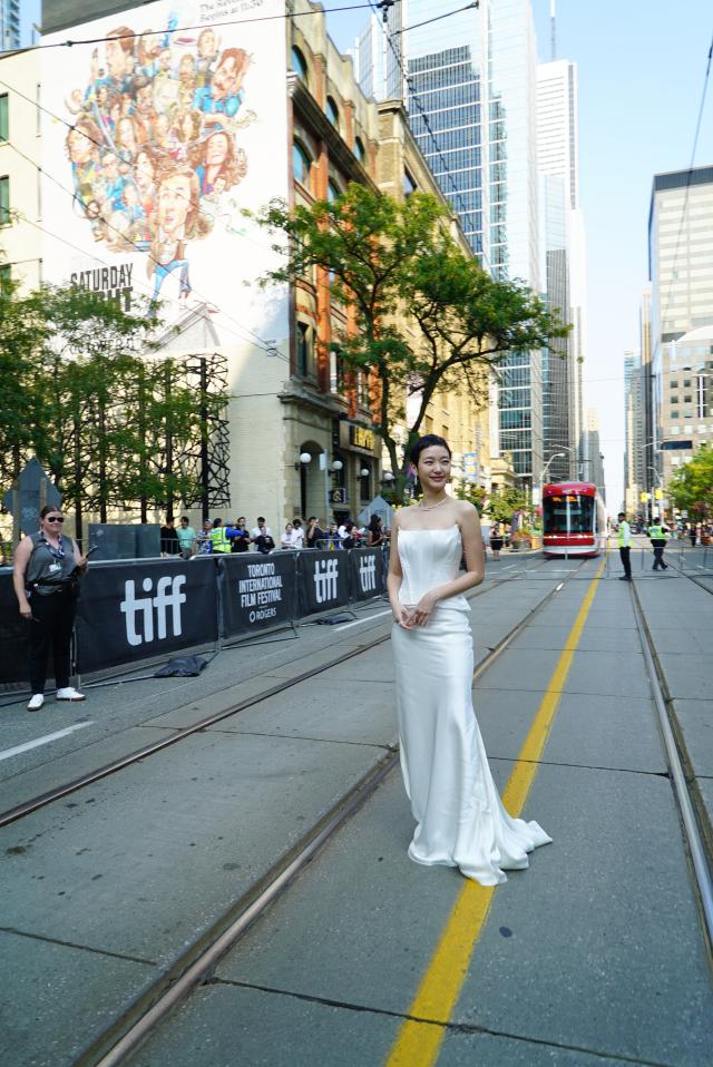 金高銀於多倫多為電影《大都市的愛情法》宣傳。