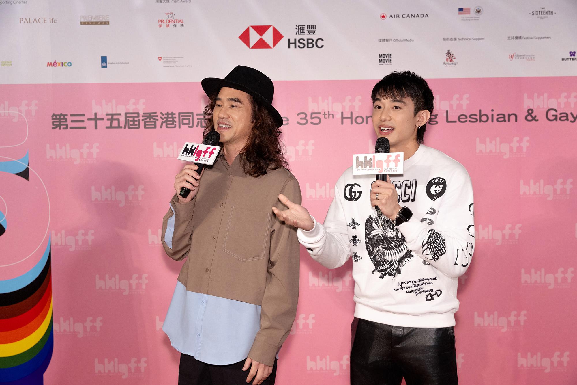 開幕電影《環南時候》導演李鼎(左)、主演初孟軒(右)。