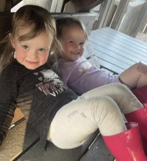 2歲的雙胞胎Ariel與Avery。(X)