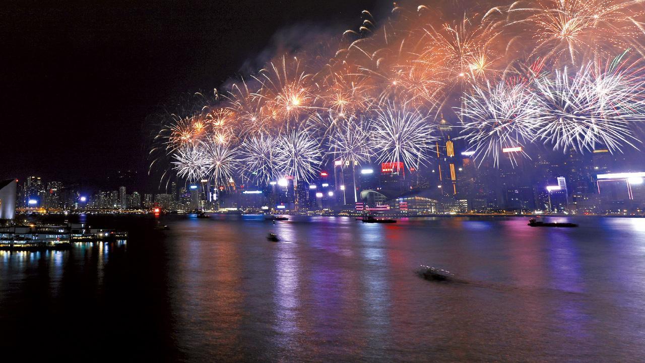 國慶75周年|十一當晚亦有煙花匯演。(資料圖片)