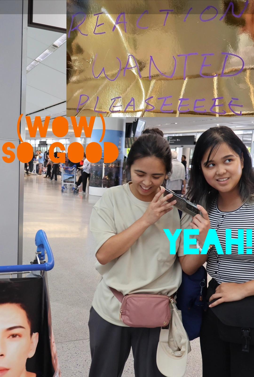 German的fans於美國的機場找來外國旅人玩reaction,眾人大讚他的冠軍歌《Feeling Good》無得頂。