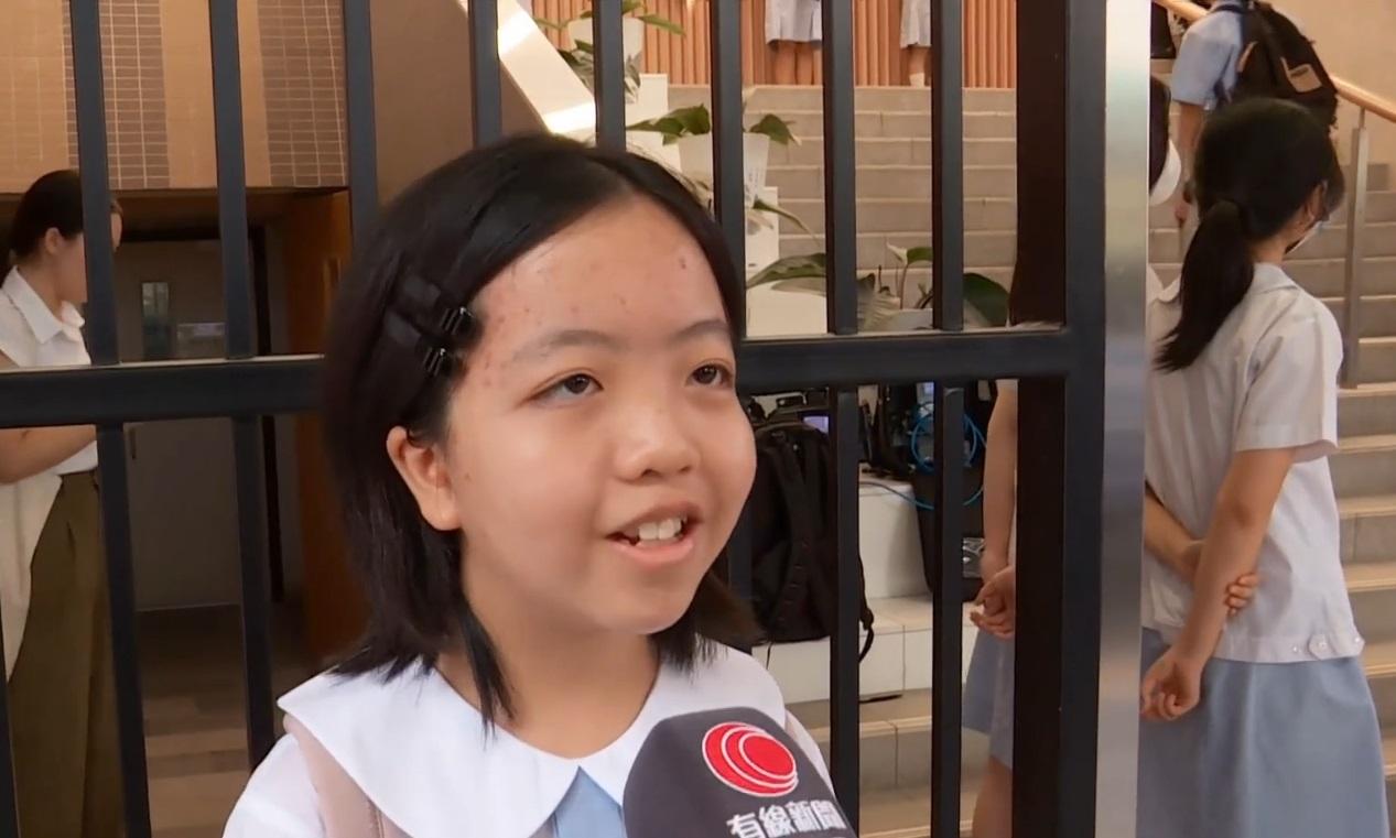 內地學生雲同學表示,香港學習資源比內地好很多。(有線新聞截圖)