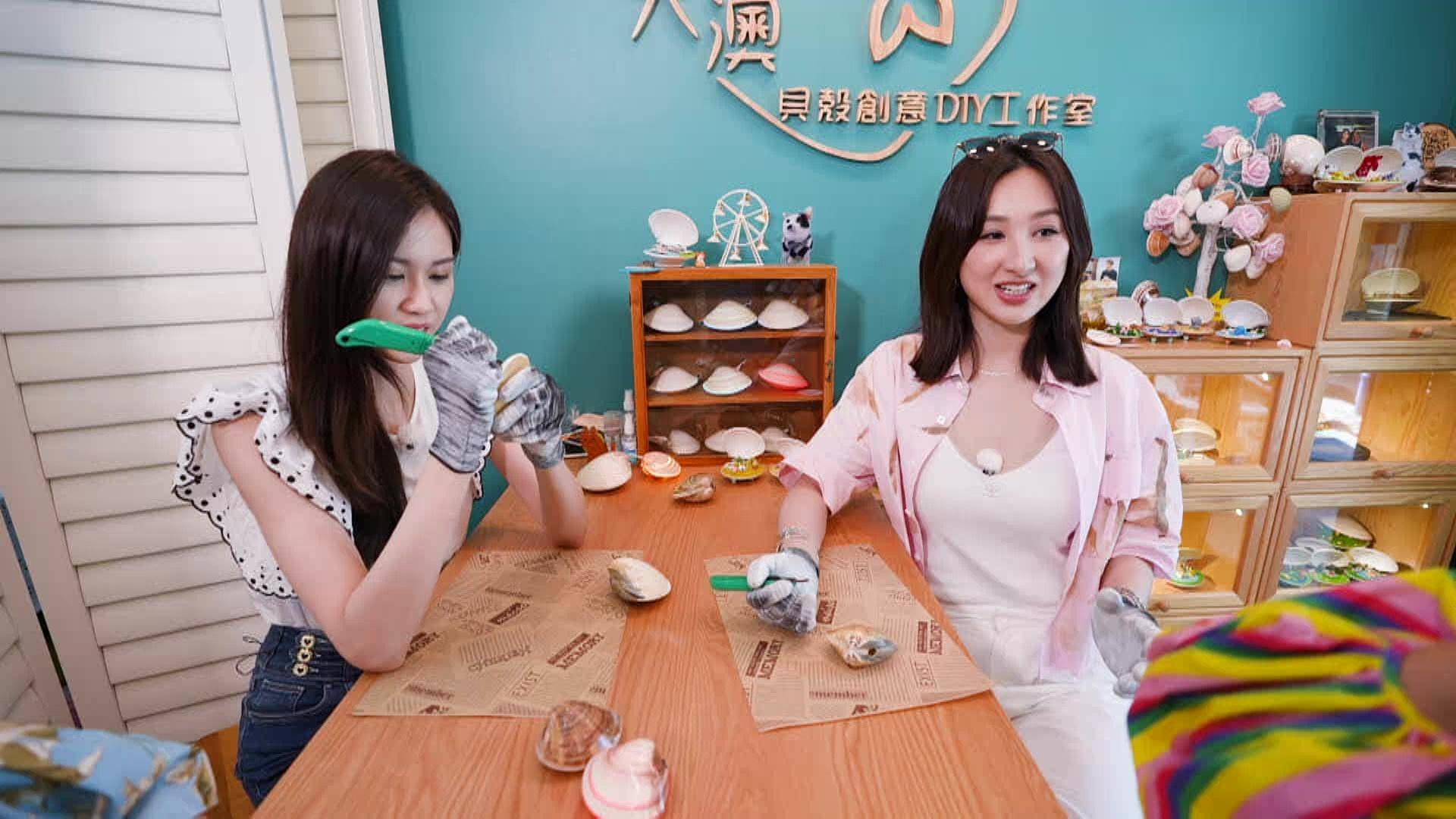 齊齊整貝殼紀念品。