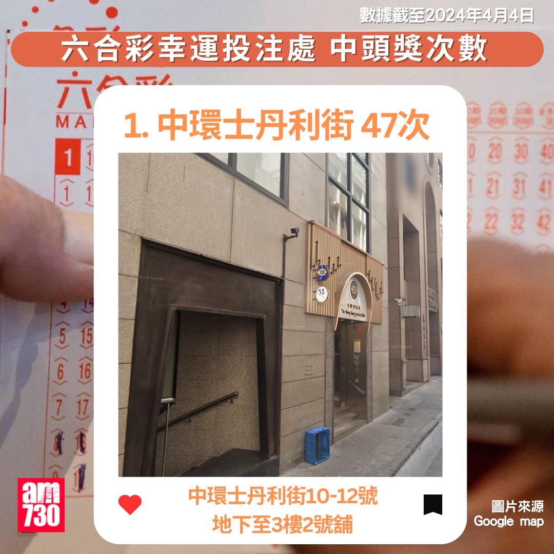 六合彩十大幸運投注站|中環士丹利街(am730製圖)