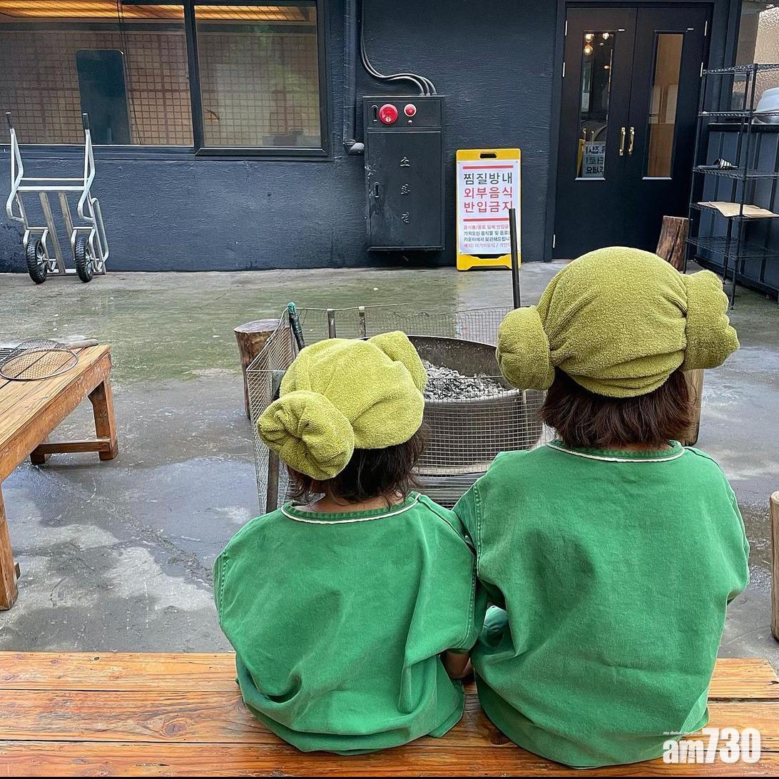 戴上羊角毛巾的話更像在汗蒸幕。