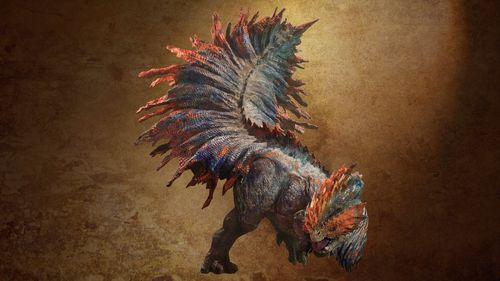 炎尾龍:棲息於「天塹沙原」的獸龍種魔物,會撒落可燃物質並用尾巴刮擦地面產生火花點燃火焰。