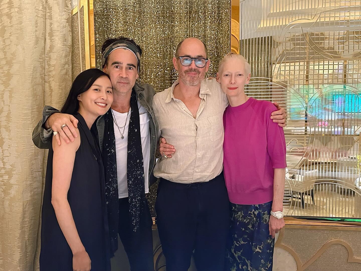 陳法拉跟影帝哥連費路及金像女星泰達史雲頓合作。