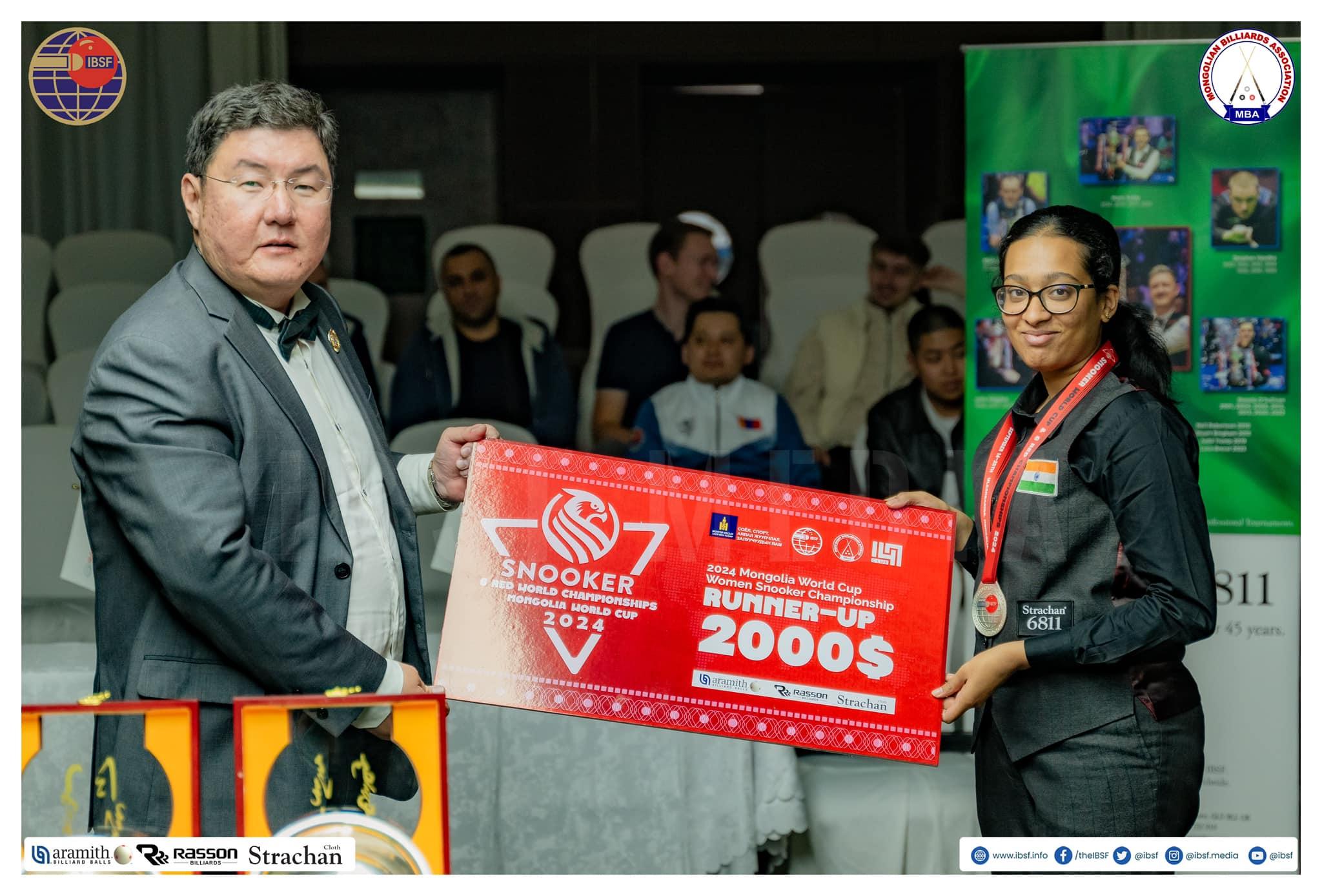 桌球|Anupama Ramachandran不敵吳安儀獲國際桌球總會世界盃亞軍。(IBSF FB)