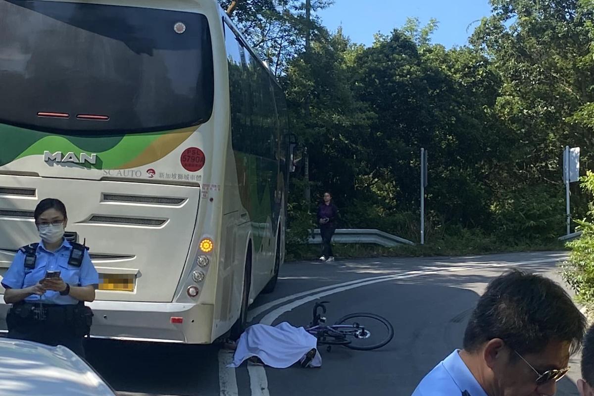 羗山道發生致命交通意外。(網民Lam Fai@FB群組「生於大澳長於大澳」)