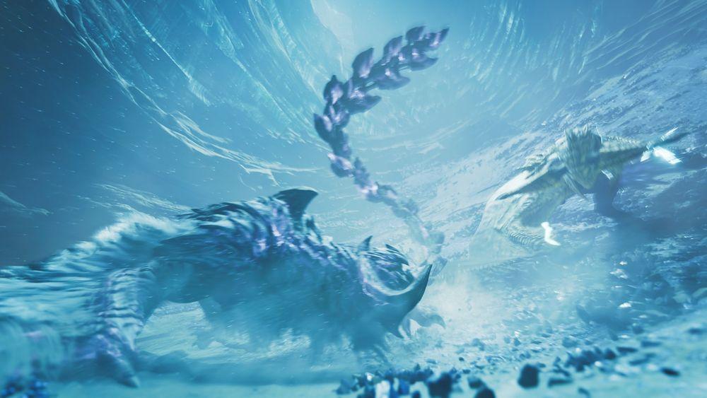 主題魔物「鎖刃龍」首次亮相,這隻被稱為「白之孤影」的魔物擁有鎖鏈狀的雙翼,生態充滿謎團。