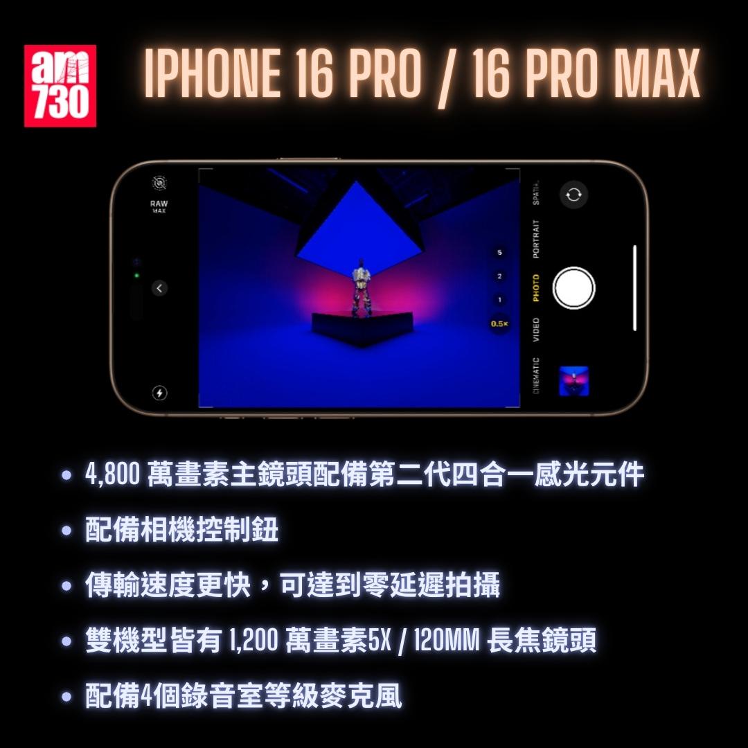 iPhone 16懶人包|iPhone 16 Pro/iiPhone 16 Pro Max(am730製圖)