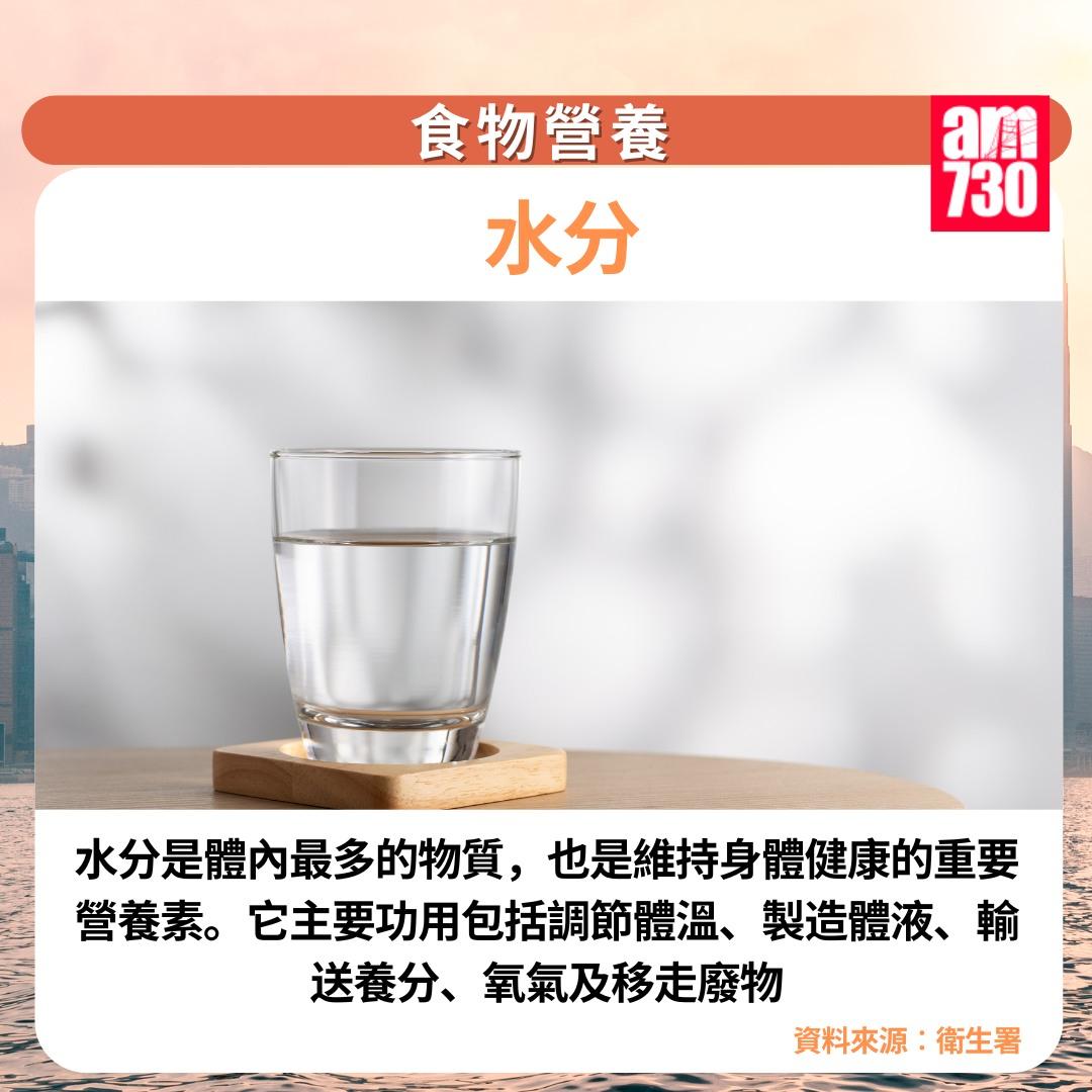 食物營養7大類|水分(am730製圖)