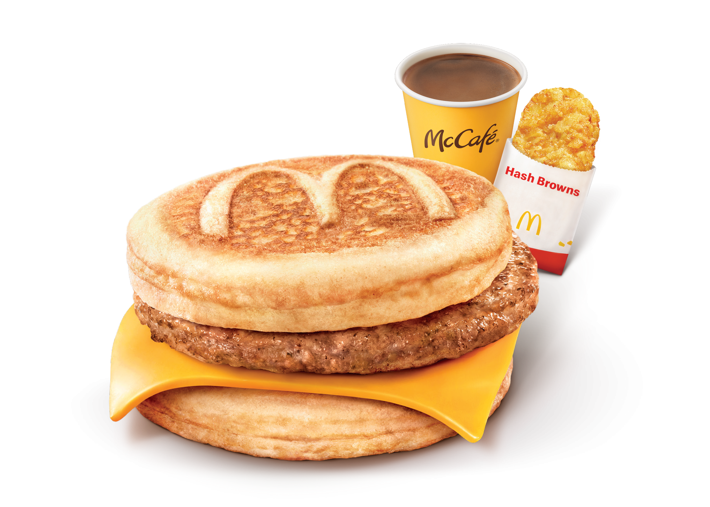 楓糖班戟豬柳漢堡套餐(配薯餅及飲品)於凌晨4 時起的早餐時段以優惠價$35*供應。