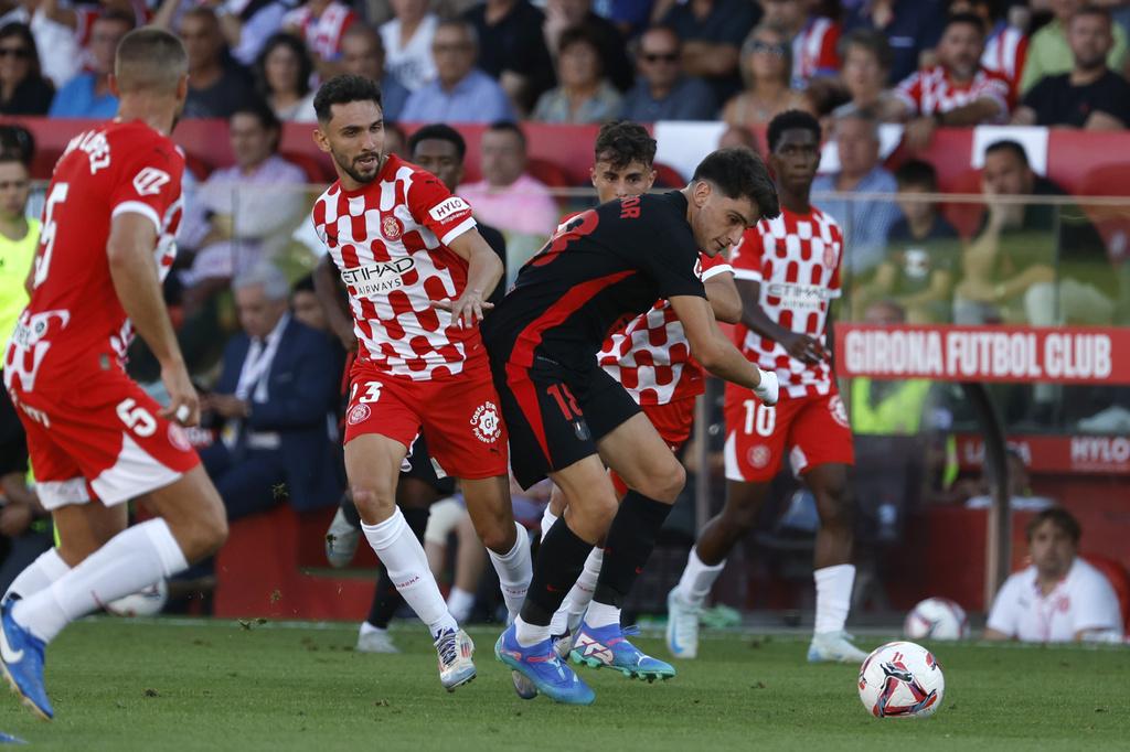 巴塞隆拿作客大勝基羅納4:1。(美聯社)