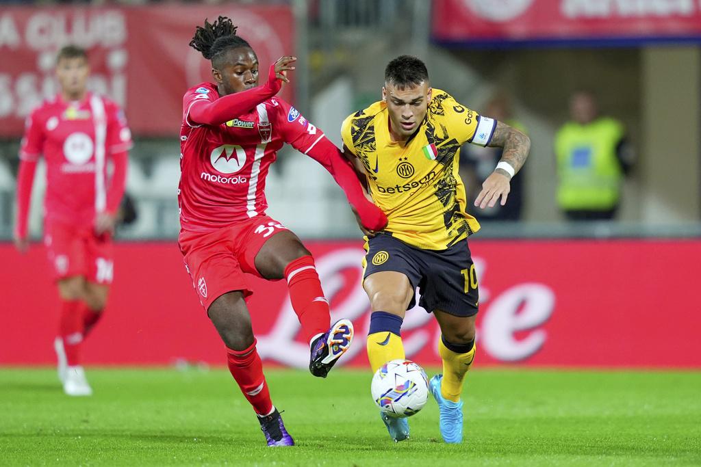 國際米蘭作客1:1迫和蒙沙。(美聯社)