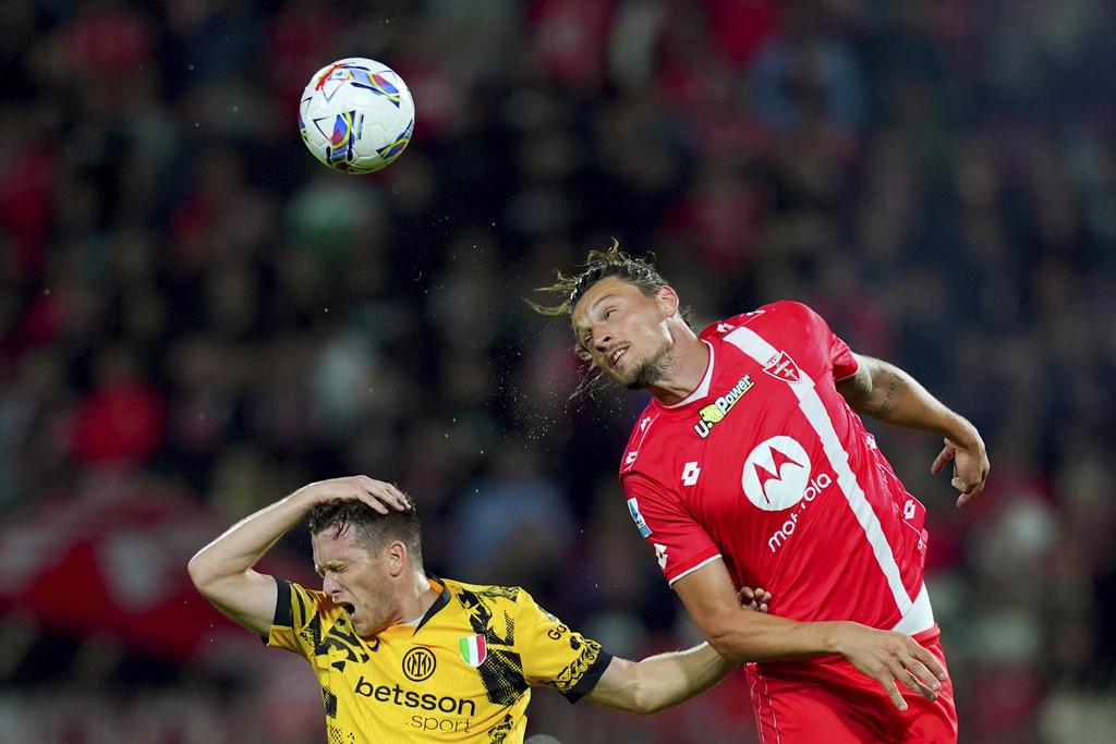 國際米蘭作客1:1迫和蒙沙。(美聯社)