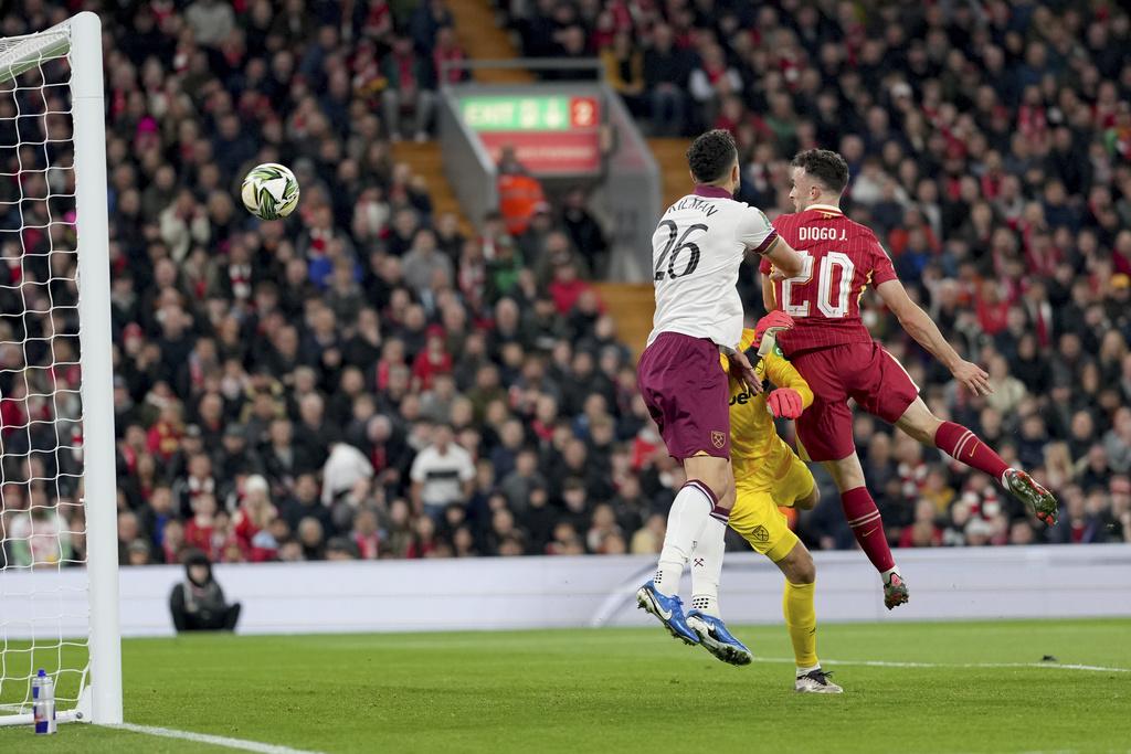 迪亞高祖達為利物浦先開紀錄。(美聯社)