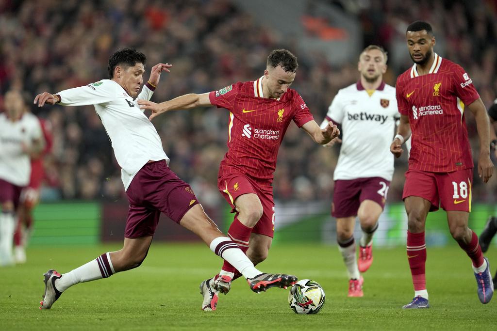 利物浦在聯賽盃第3圈淘汰韋斯咸。(美聯社)