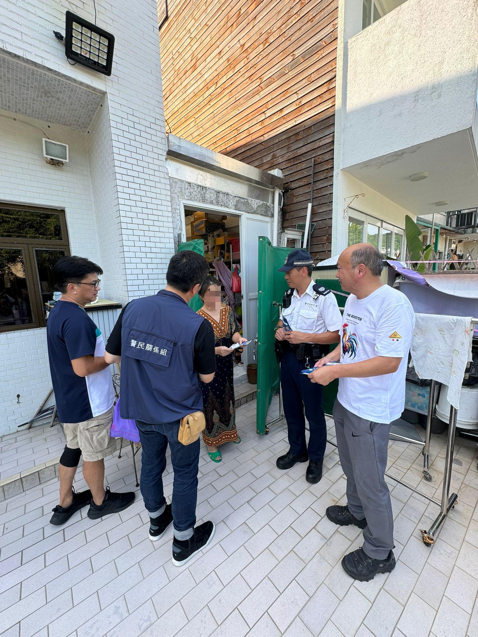 西貢分區警務人員本月上旬起展開跨部門反爆竊行動。(警方圖片)