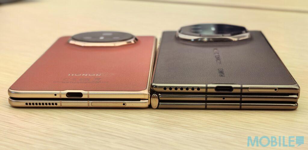 HUAWEI Mate XT 的12.8mm厚度都與友商 V3 9.2mm 厚度相差不遠,但相比起韓系摺疊手機還要薄。