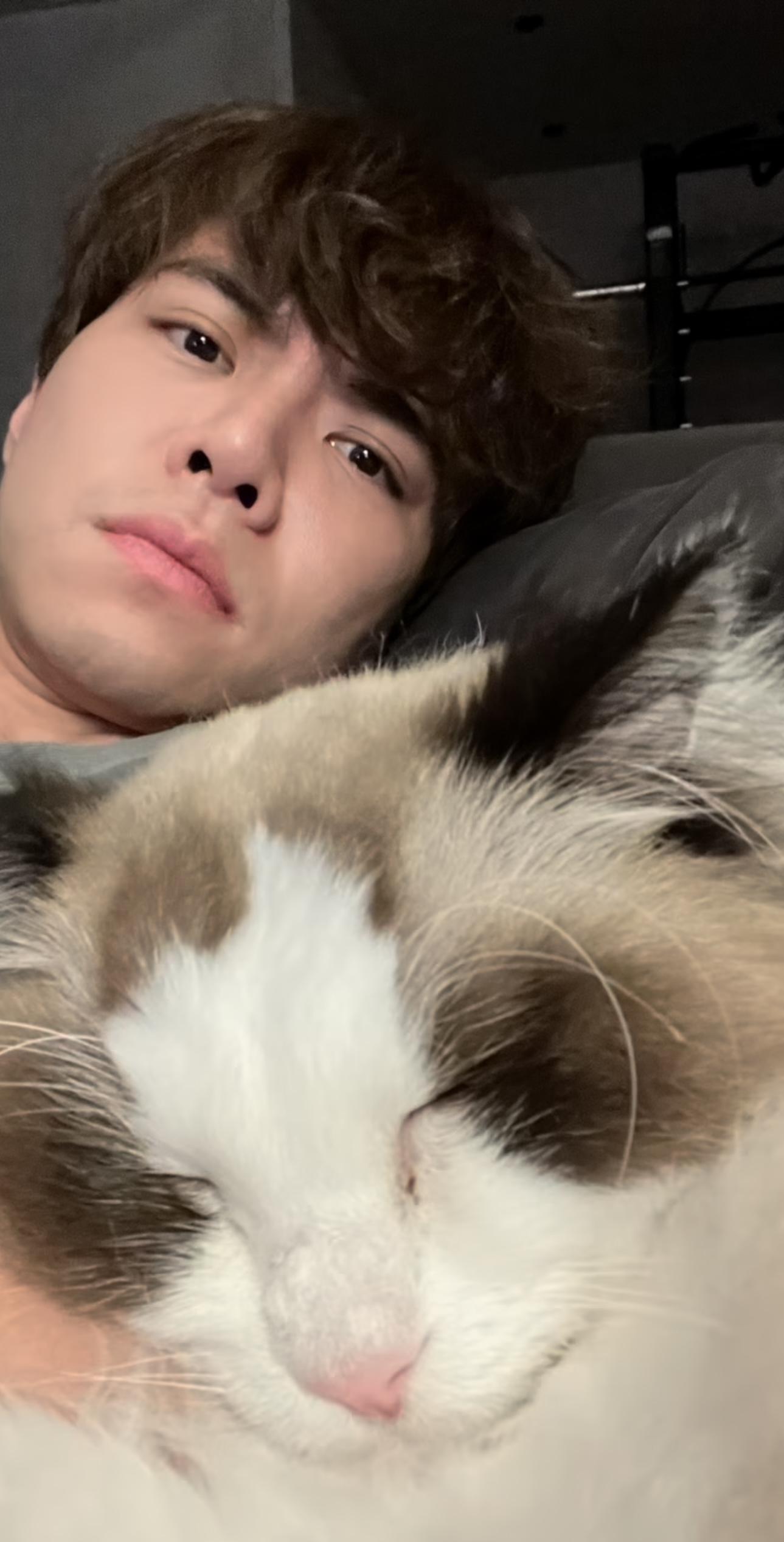 羅天宇分享與愛貓的生活點滴。