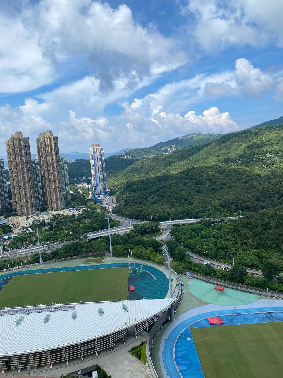 單位享將軍澳運動場開揚靚景,視野翠綠遼闊。(代理提供)