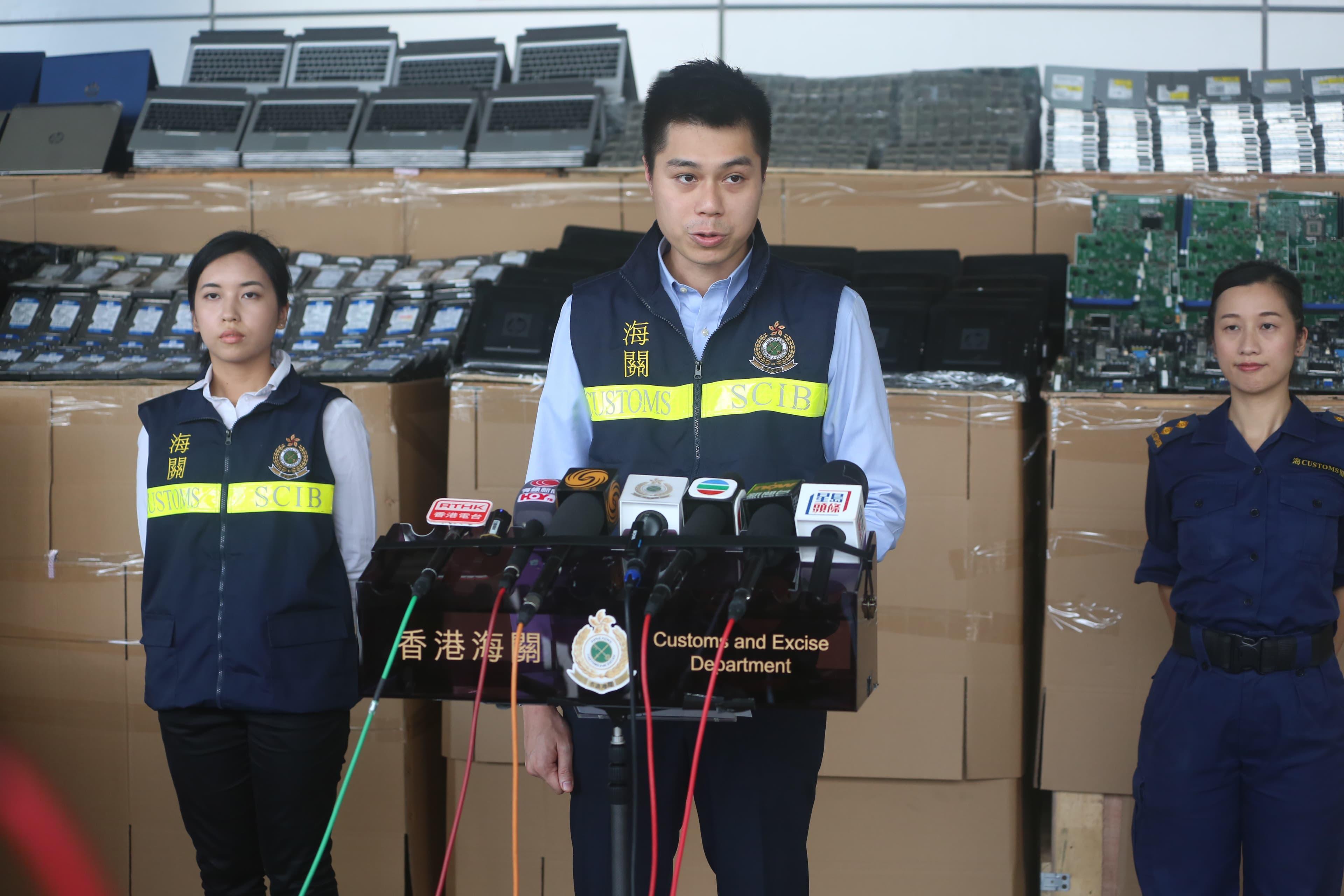 海關破獲3宗遠洋船走私案件 檢獲市值5億元電子產品