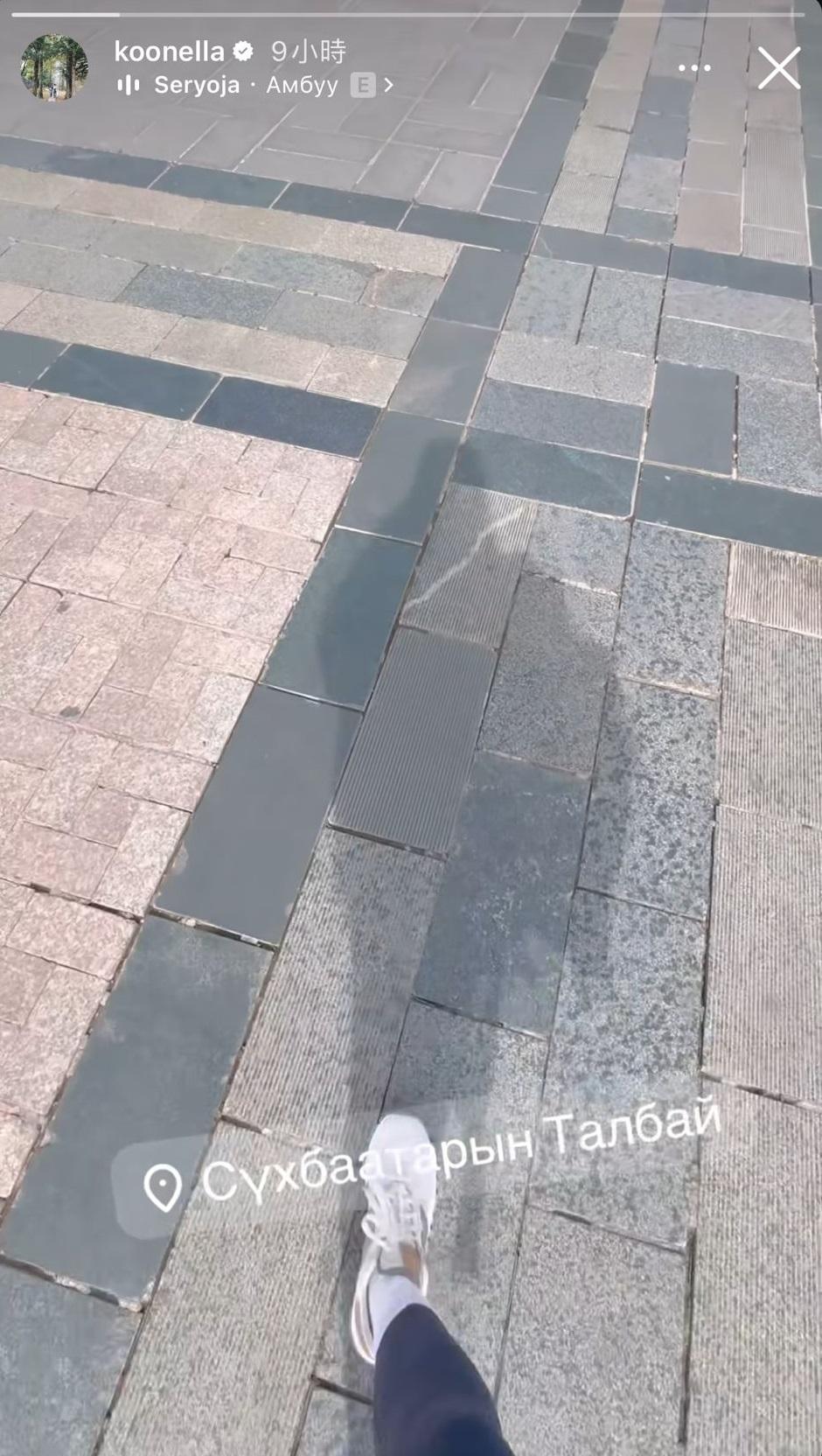 官恩娜標示自己身在蒙古。