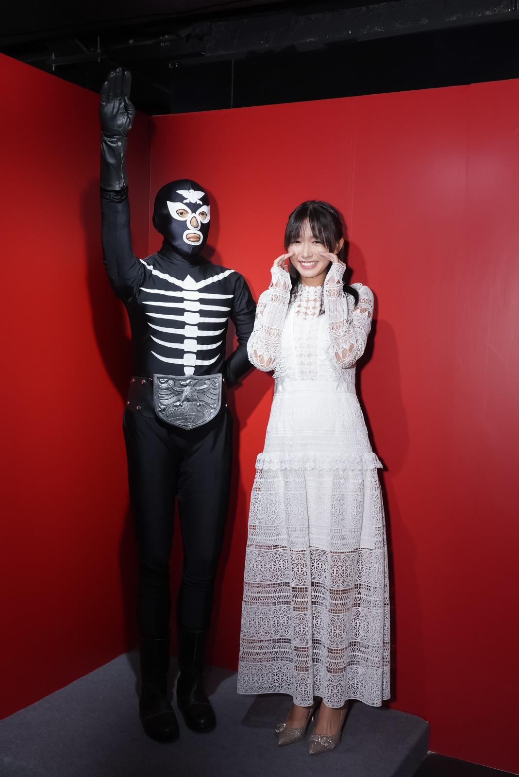 《幪面超人 50 週年紀念展》,請來飾演幪面超人HAKUBI的志田音音,和香港拉打迷見面。