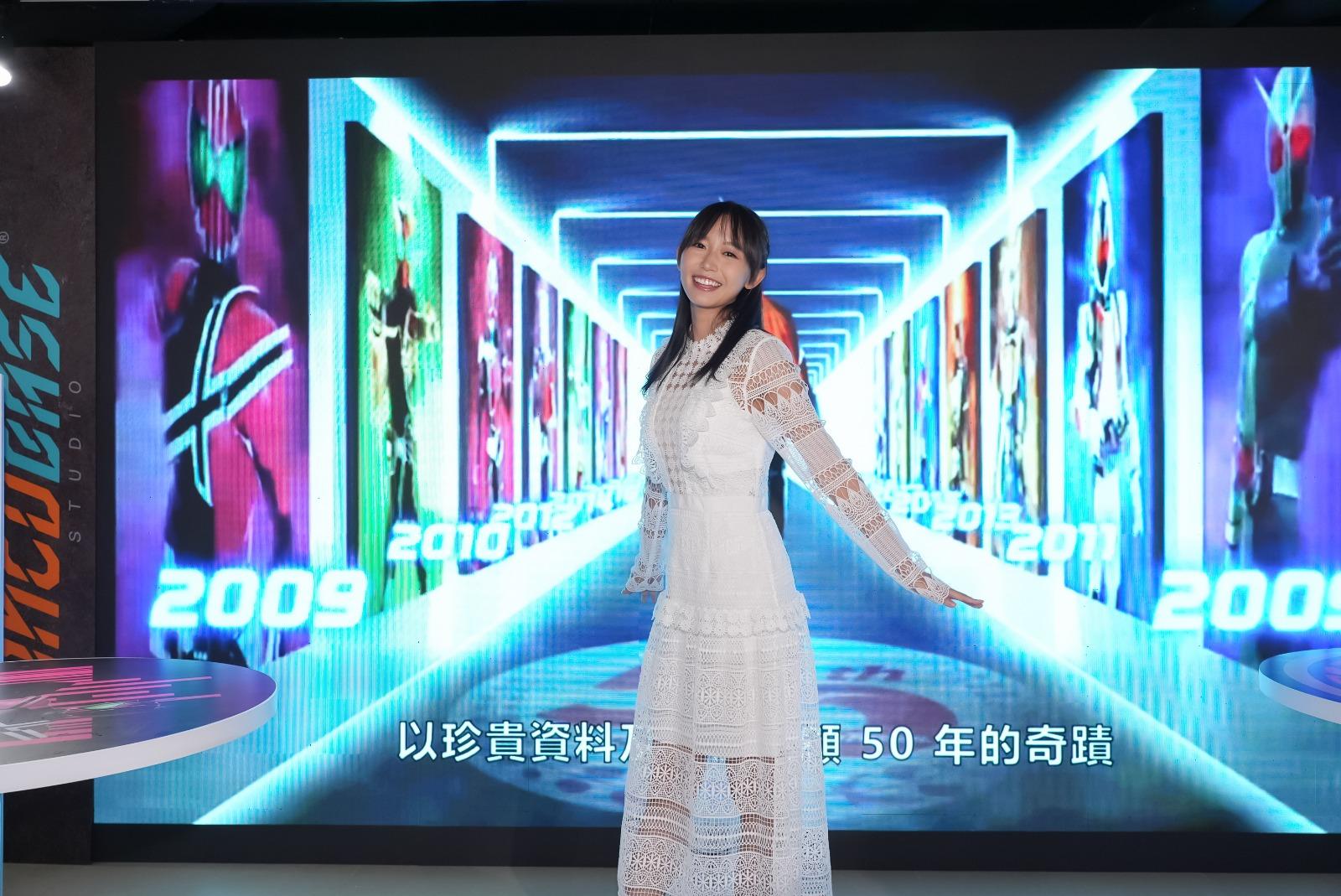 《幪面超人 50 週年紀念展》,請來飾演幪面超人HAKUBI的志田音音,和香港拉打迷見面。