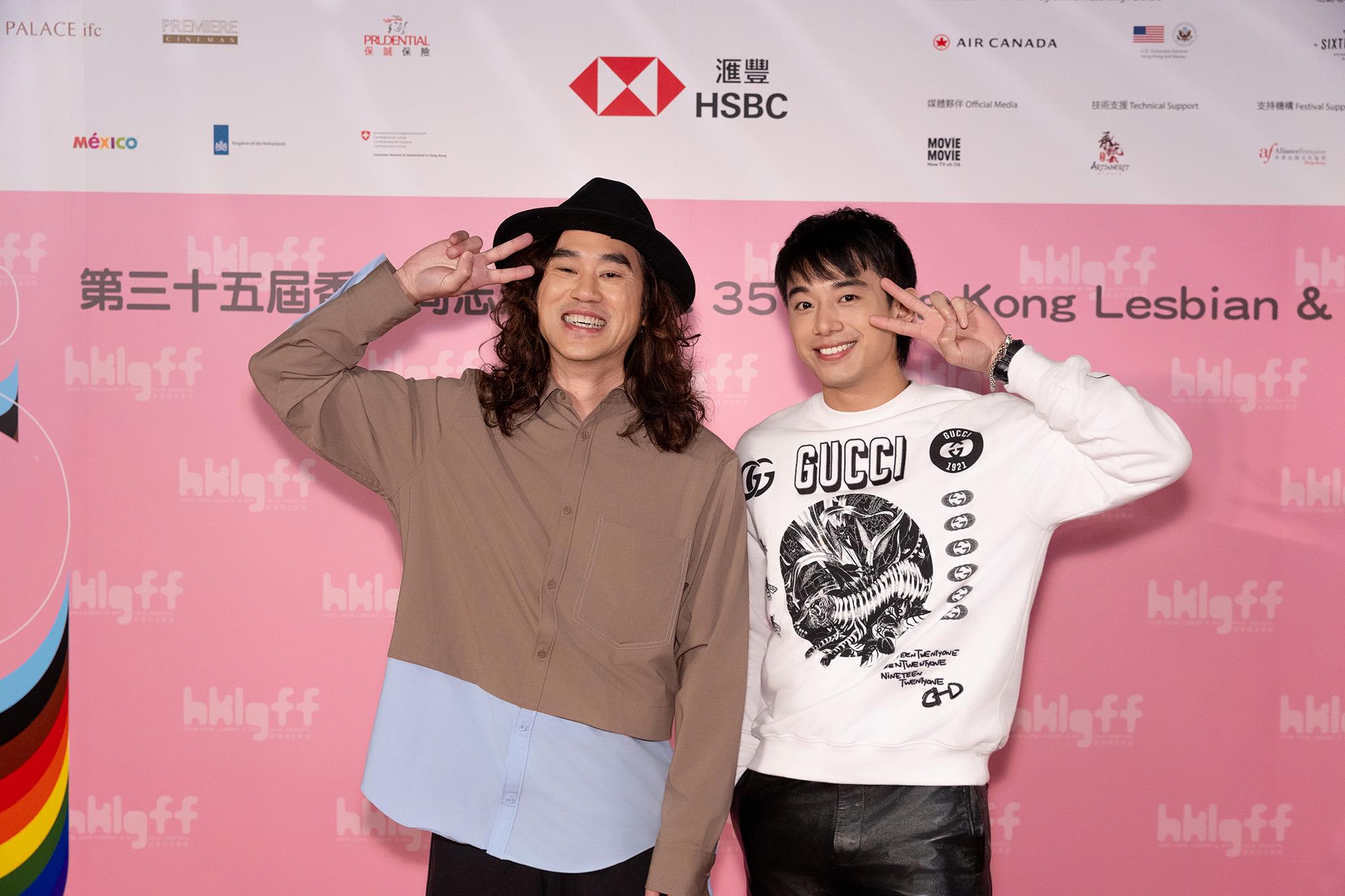 開幕電影《環南時候》導演李鼎(左)、主演初孟軒(右)