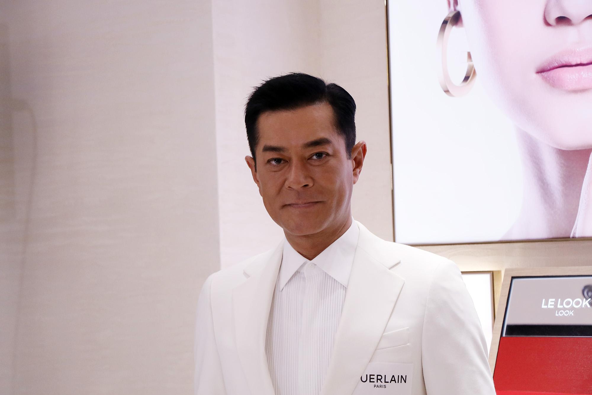 古天樂於尖沙咀出席護膚品牌活動。