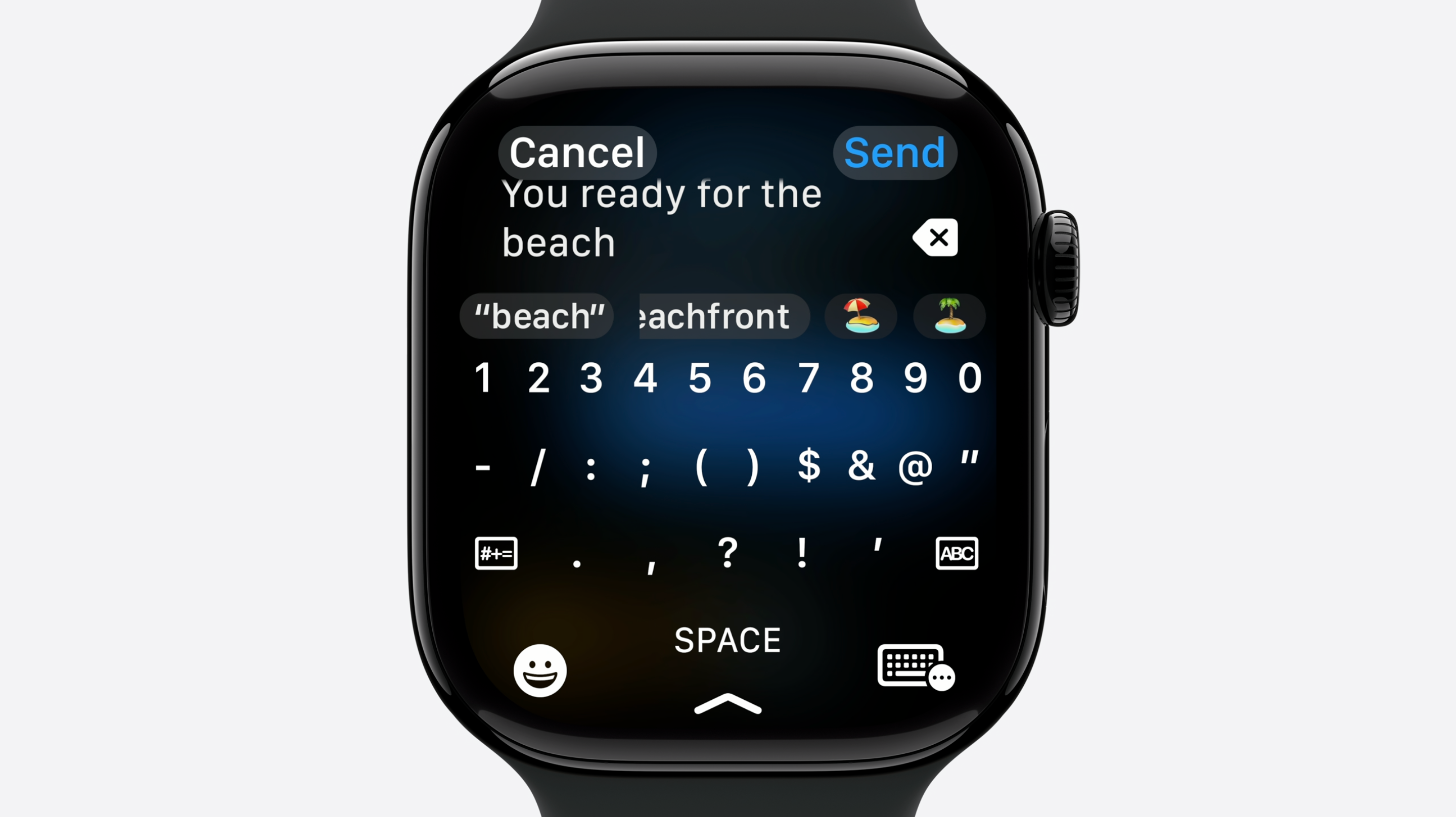 Apple Watch Series 10加大顯示器方便打字及操作。