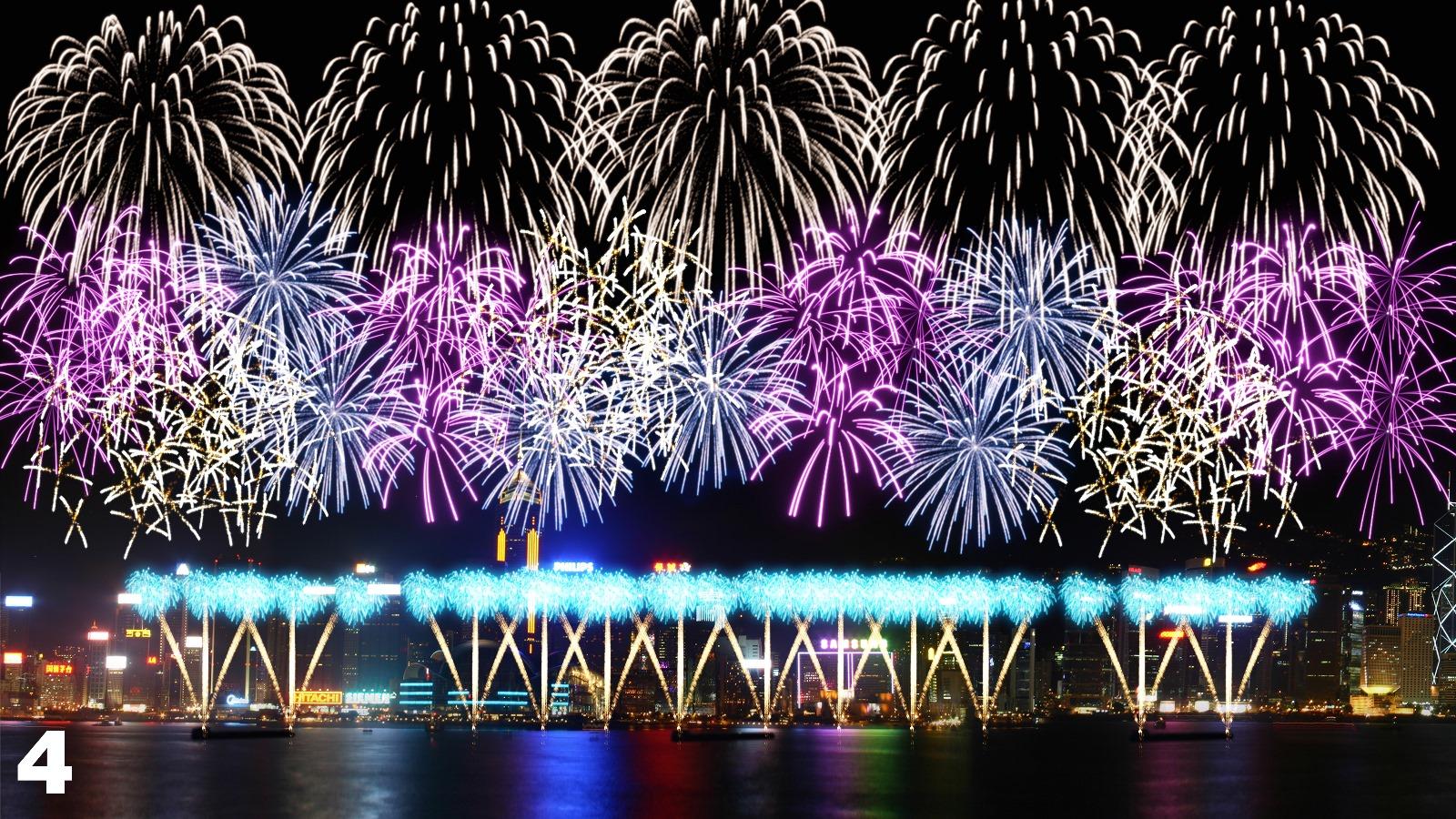 國慶煙花匯演將於10月1日在維港舉行(模擬效果圖)