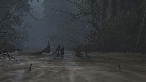 當暴雨來臨時,視線會被遮擋