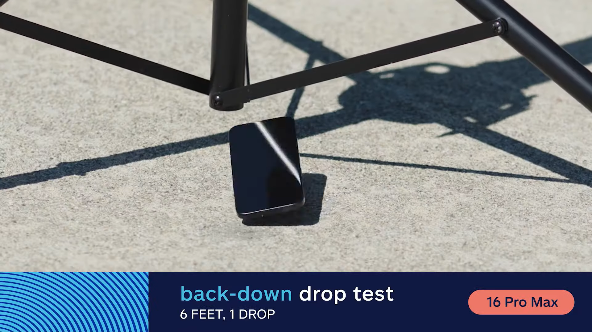 iPhone 16 Pro Max測試前後墮地的損壞程度。(YouTube截圖)